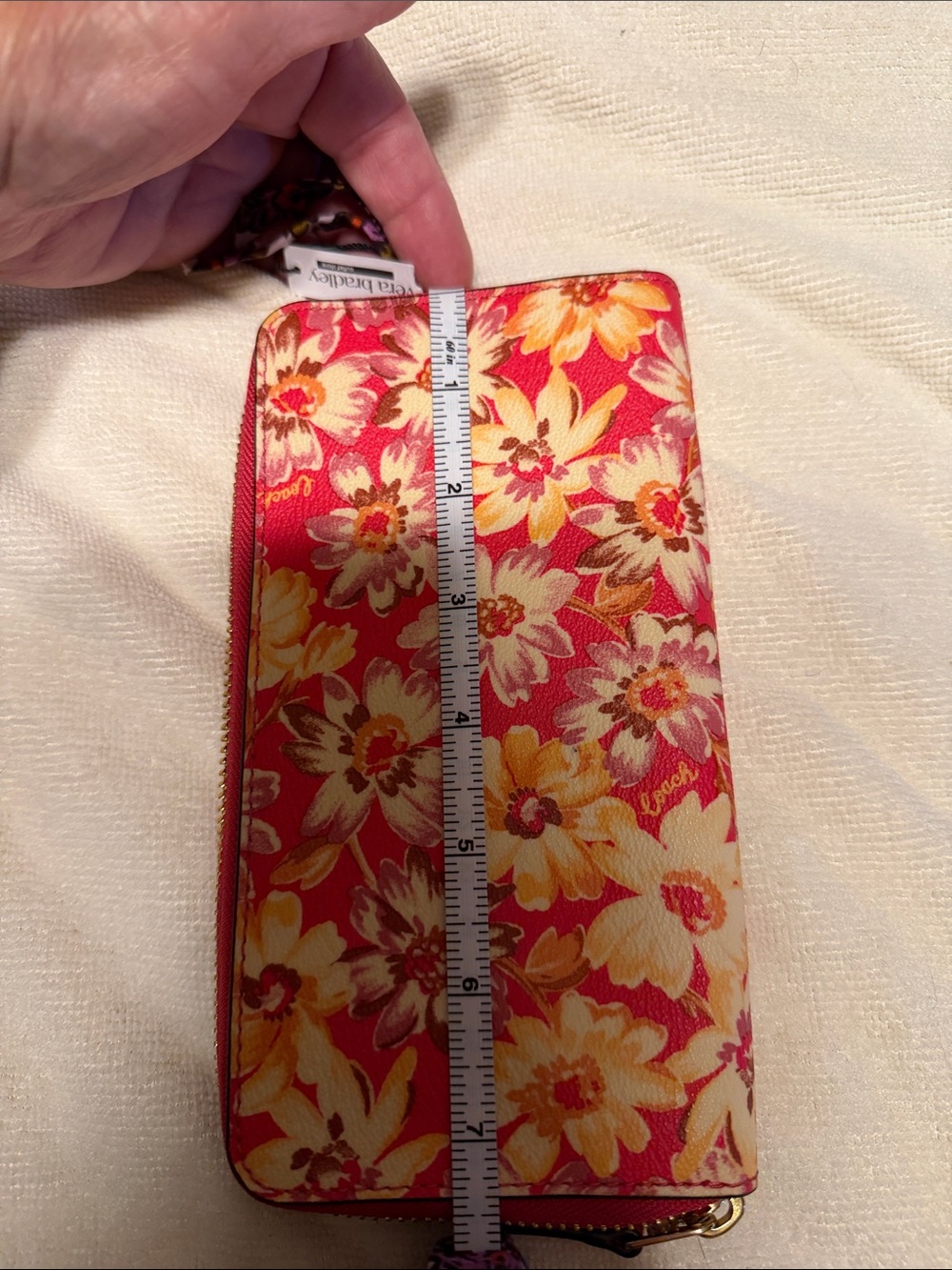 Coach Floral Zip Wallet - Pink, Yellow, Cream - Picture 5 of 5